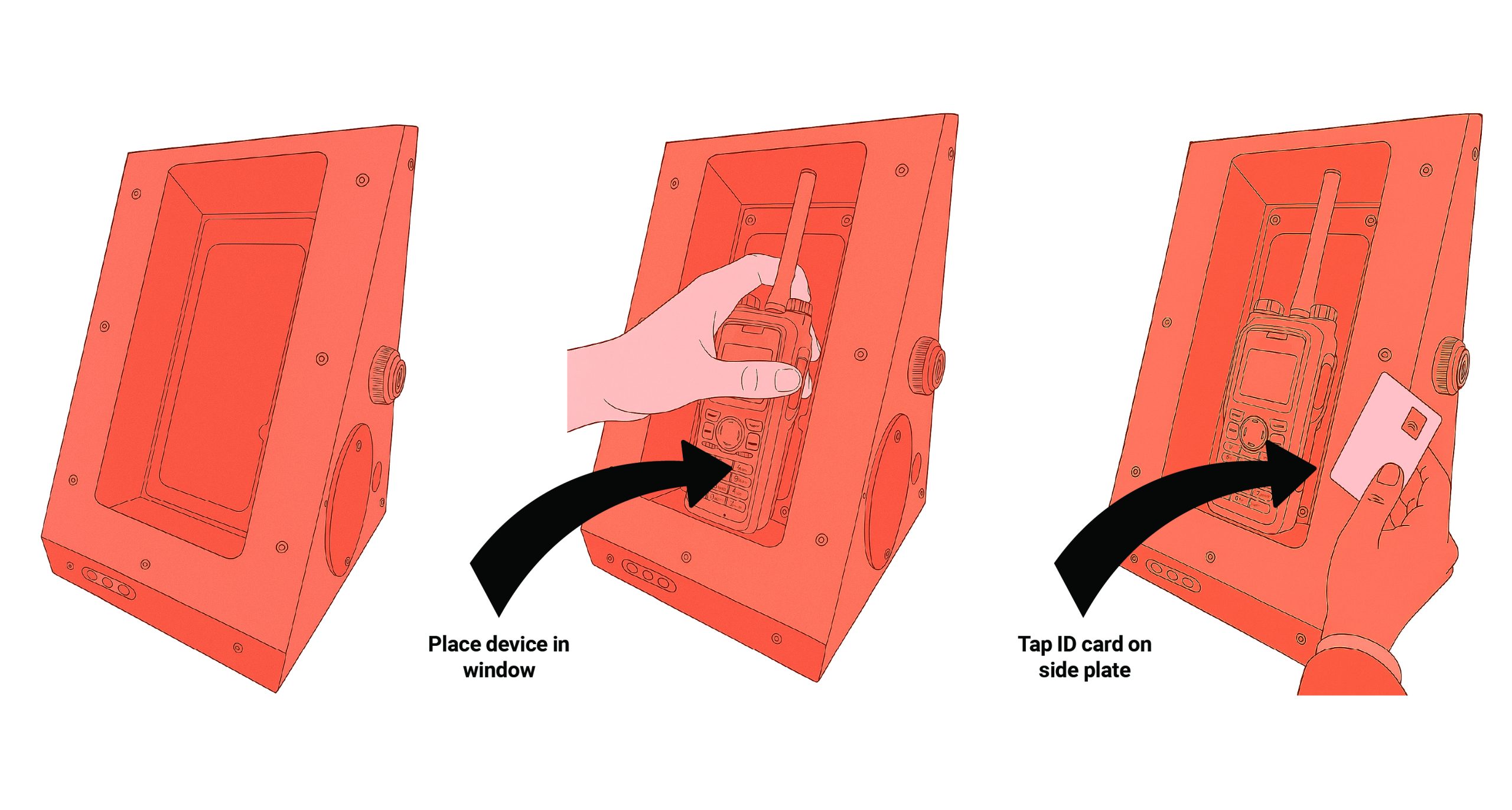 Print SafetyNet Selfy User Paring Device diagram showing how it works